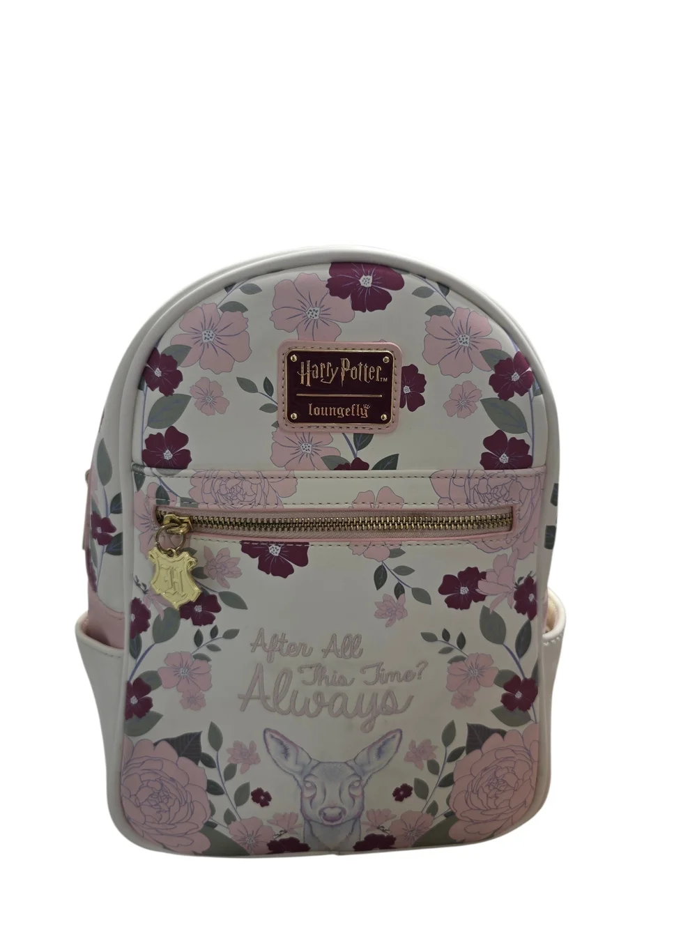 Harry Potter Loungefly Always Floral Mini Backpack in Pink| White